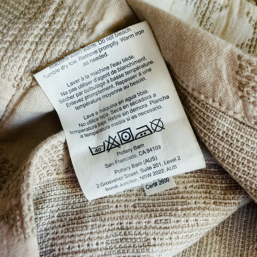 2 Pottery Barn textured pillow shams